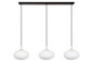 Preview: Lucide ELYSEE E27 Pendelleuchten 3-fach Klassisch Opal 70-150cm 21430/03/61