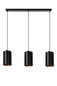 Preview: Lucide ALMELO E27 Pendelleuchten 3-fach Modern Schwarz 60-150cm 21434/03/30