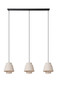 Preview: Lucide TRIBUTE E27 Pendelleuchten 3-fach Landhausstil Beige 70-150cm 21435/03/38