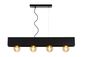 Preview: Lucide SURTUS Pendelleuchte 4x E27 Schwarz 30474/04/30