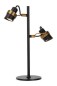 Preview: Lucide TUNDRAN Tischlampe 2x GU10 360° drehbar Schwarz, Mattes Gold, Messing 34544/02/30