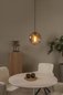Preview: Lucide MONSARAZ Pendelleuchte E27 Amber, Schwarz 45493/30/62