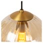 Preview: Lucide MONSARAZ Pendelleuchte E27 Amber, Schwarz 45493/30/62