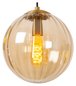 Preview: Lucide MONSARAZ Pendelleuchte E27 Amber, Schwarz 45493/30/62