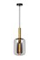 Preview: Lucide JOANET Pendelleuchte E27 Rauchfarbe Grau, Mattes Gold, Messing 45494/01/65