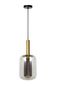 Preview: Lucide JOANET Pendelleuchte E27 Rauchfarbe Grau, Mattes Gold, Messing 45494/01/65