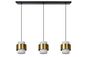 Preview: Lucide FIRMIN Pendelleuchte 3x E27 Mattes Gold, Messing, Opal 45497/03/02
