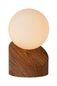 Mobile Preview: Lucide LEN Tischlampe G9 Holz, Opal 45561/01/70