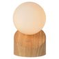Preview: Lucide LEN Tischlampe G9 Helles Holz, Opal 45561/01/72