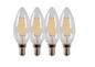 Preview: Lucide C35 LED Filament Lampe 4x E14 4x 4W dimmbar Transparent 49023/14/60
