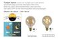 Preview: Lucide G95 TWILIGHT LED Filament Lampe E27 4W Amber Sensor 49032/04/62