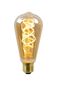 Mobile Preview: Lucide ST64 LED Filament Lampe E27 4,9W dimmbar Amber 49034/05/62