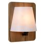 Preview: Lucide IDAHO Wandleuchte E14 Holz, Opal 77281/01/70