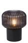 Preview: Lucide JANY Tischlampe E14 Schwarz, Rauchfarbe Grau 78595/01/30