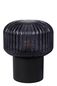 Preview: Lucide JANY Tischlampe E14 Schwarz, Rauchfarbe Grau 78595/01/30