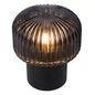 Preview: Lucide JANY Tischlampe E14 Schwarz, Rauchfarbe Grau 78595/01/30