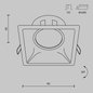 Preview: Maytoni Dot Downlight, Einbauleuchte GU10 4,5cm Schwarz