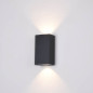 Preview: Maytoni Times Square LED Wandleuchte 6W Schwarz IP54