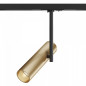 Preview: Maytoni Elti Stromschienenleuchte GU10 1-Phase pulverbeschichtet schwenkbar Schwarz Gold