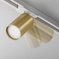 Preview: Maytoni Focus Stromschienenleuchte GU10 1-Phase System UNITY schwenkbar Weiss Gold matt