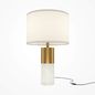 Preview: Maytoni Bianco Tischleuchte, Tischlampe E27 27cm Messing