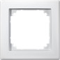 Preview: Merten - Wechselschalter mit Rahmen Kombination - System M Polarweiß glänzend