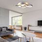Preview: Näve Deckenleuchte STELARI Ø56cm Warmweiss stahl-blank dimmbar 1363650