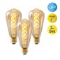 Preview: Näve 3er-Set LED Leuchtmittel DILLY 6,4x6,4cm 5W Warmweiss amber 4135603