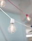 Preview: NewGarden ALLEGRA LED Lichterkette weiss 8m für Garten und Balkon E27 Innen & Außen IP44