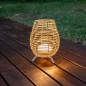 Preview: NewGarden BOSSA 30 LED Rattan Outdoor-Tischleuchte Akku für Garten und Balkon Innen & Außen IP54