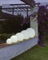 Preview: NewGarden BULY 50 LED runde Terrassenleuchte im Kugel-Design 50cm E27 Innen & Außen IP65
