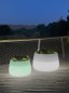 Preview: NewGarden CAMELIA 60 LED Solar Blumentopf, Pflanzentopf außen groß + RGB, Akku, Controller IP65