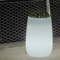 Preview: NewGarden CAMELIA HIGH LED Solar Übertopf mit Licht, Blumentopf + RGB, Akku, Fernbedienung ø39x59cm IP65