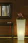 Preview: NewGarden MELISA 40 LED beleuchteter Blumentopf, eckiger und hoher Pflanzkübel außen E27 40x40x90cm IP65