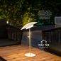 Preview: NewGarden SARDINIA 40 LED Akku-Tischlampe weiss, kabellos für Outdoor, Garten IP44