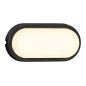 Preview: Nordlux Cuba Energy Oval LED Wandleuchte 6,5W IP54 Schwarz warmweiss