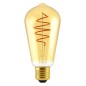 Preview: Nordlux LED Lampe Filament Deco Spiral E27 dimmbar 5W 2000K extra-warmweiss Gold 2080062758