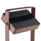Preview: Nordlux LED Akkuleuchte Saulio Solar Braun dimmbar 200lm 3000K warmweiß 23,5cm IP44 Aluminium 2418035018