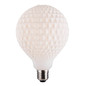 Preview: Nordlux 2480092701 DecoE27 G125 Checked LED E27 Leuchtmittel 3,9W Warmweiss Opal weiss