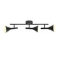 Preview: Nordlux Deckenleuchte Kelvis Schwarz 3-flammig 3xGU10 Spots dimmbar Metall 2612706003