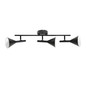 Preview: Nordlux Deckenleuchte Kelvis Schwarz 3-flammig 3xGU10 Spots dimmbar Metall 2612706003