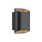 Preview: Nordlux Wandleuchte Nico 22 Round Maxi Schwarz GU10 dimmbar 23cm IP54 Metall 2618191003