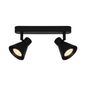 Preview: Nordlux Eik Spotlight 2-fach schwarz GU10 schwenkbar 45770103