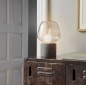 Preview: Nordlux Christina Tischleuchte Holz Tischlampe anthrazit-rauch E27 48905050