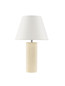 Preview: Nova Luce Tischleuchte Bacco E27 Beige Textil Stein Ø30cm 9001062