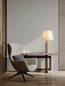 Preview: Nova Luce Tischleuchte Bacco E27 Beige Textil Stein Ø30cm 9001062