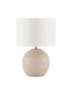 Preview: Nova Luce Tischleuchte Nagomi E27 Beige Keramik Textil Ø30cm 9001068