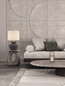 Preview: Nova Luce Tischleuchte Plumage E27 Anthrazit Keramik Textil Ø32cm 9001069