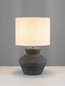 Preview: Nova Luce Tischleuchte Plumage E27 Anthrazit Keramik Textil Ø32cm 9001069