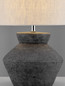 Preview: Nova Luce Tischleuchte Plumage E27 Anthrazit Keramik Textil Ø32cm 9001069